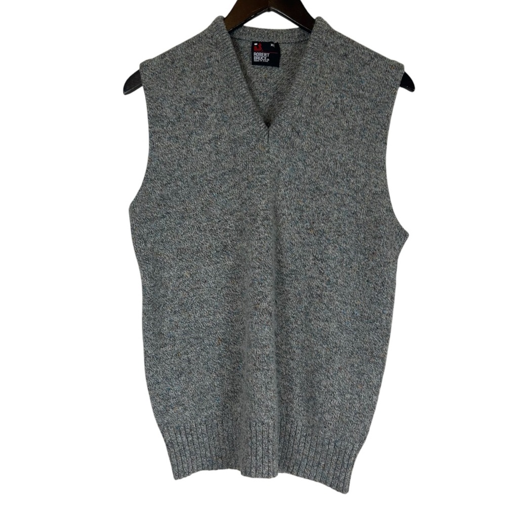 Vintage Robert Bruce gray sweater vest wool blend